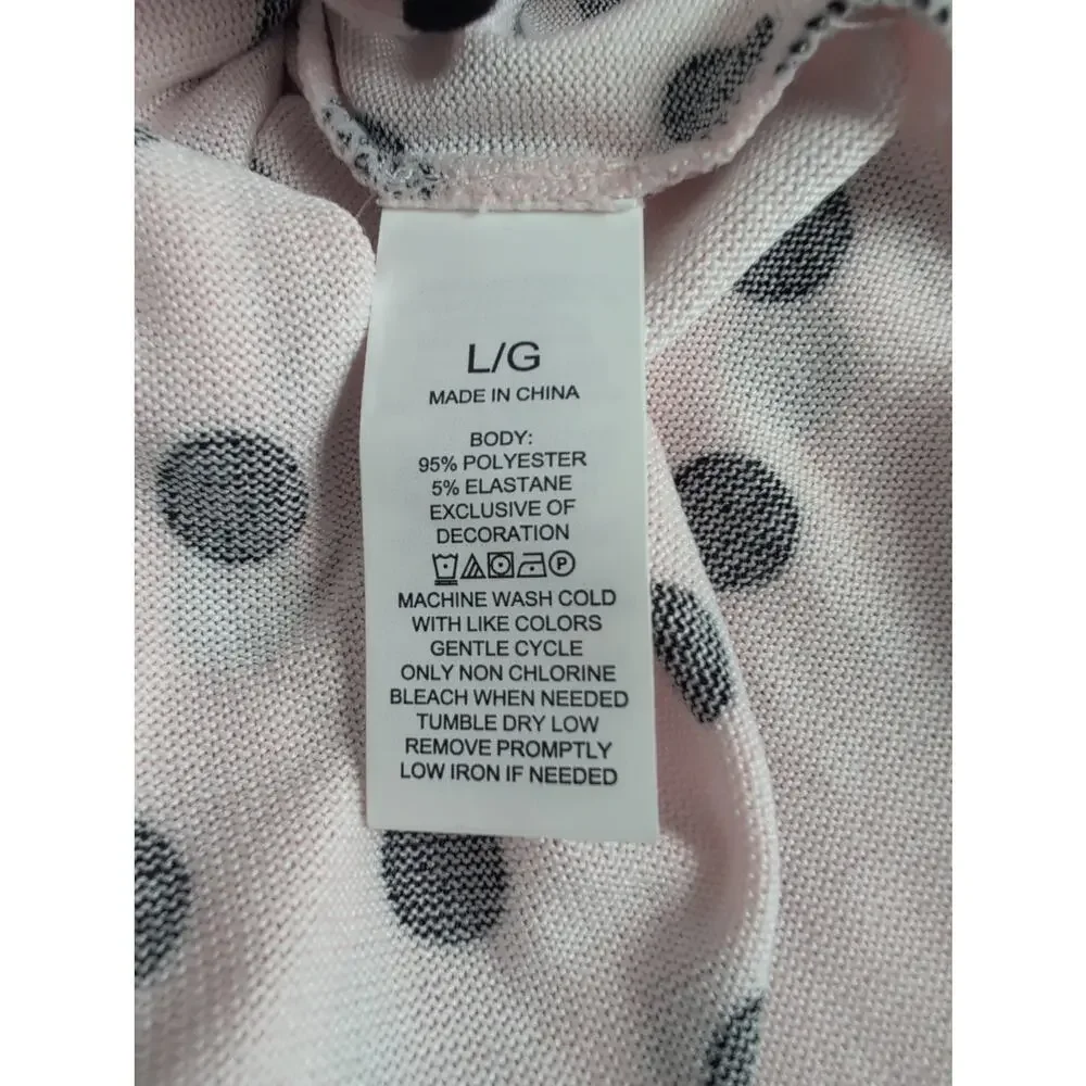 1015 Kate Spade Pink Polka Dot Pajama Set
